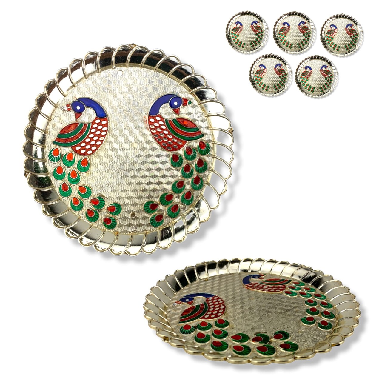 Bulk 5/20/50 Golu Gift Acrylic Pooja Puja Haldi Kumkum Rakshabandhan Thali, Varalaxmi Navrathri Diwali Gift, Baby Shower, Housewarming Favor,